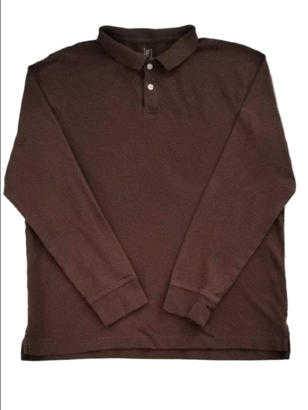 3/$20 George Men's Long-Sleeve Brown Polo
